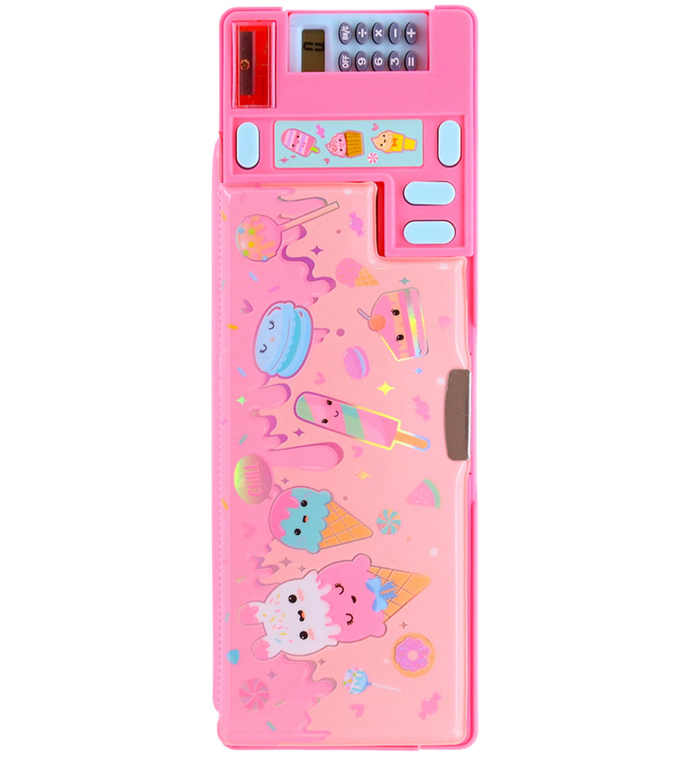 Hot Focus Federmäppchen m. Rechner - Eis - Hot Focus - One Size - Federmäppchen von Hot Focus