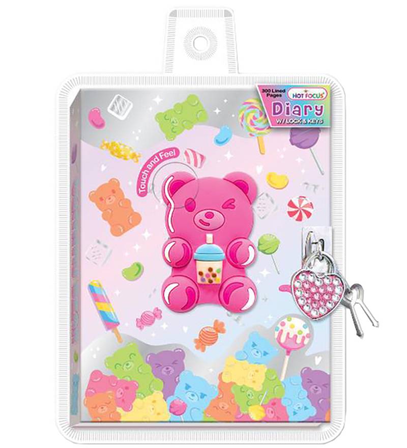 Hot Focus Tagebuch m. Lås - 300 Seiten - Kuscheltiere/Candy-Moti - Hot Focus - One Size - Tagebücher Hot Focus Tagebuch m. Lås - 300 Seiten - Kuscheltiere/Candy-Moti - Hot Focus - One Size - Tagebücher von Hot Focus