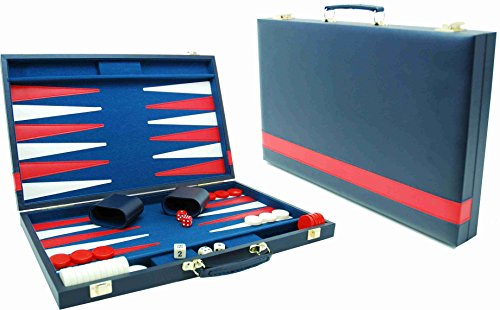 Backgammon Koffer blau Kunsleder.46x30cm. Backgammon Koffer blau Kunsleder.46x30cm. von Hot Games