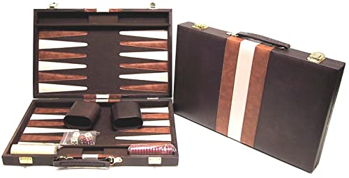 Backgammon Koffer braun Kunsleder.46x30cm. Backgammon Koffer braun Kunsleder.46x30cm. von Hot Games