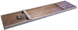 Sjoelbrett / Shuffleboard Junior Holz 122 cm natur/br.lackiert von Hot Games