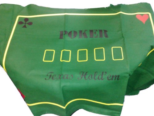 Unbekannt Poker Tuch Texas-Holdem 180 x 90 cm Wollfilz-Tuch von Hot Games