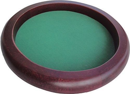 Würfelteller Holz braun rund 35cm.grün Filz Würfelteller Holz braun rund 35cm.grün Filz von Hot Games