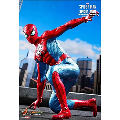 Hot Toys Marvel Spider-Man Game Spider-Man (Spider Armor - MK IV Anzug) 1/6 Maßstab 30,5 cm Actionfigur von Hot Toys