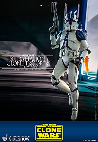 Hot Toys Star Wars The Clone Wars Clone Troopers 501st Battalion Clone Trooper (Deluxe) 1/6 Maßstab 30,5 cm Sammelfigur Mehrfarbig von Hot Toys