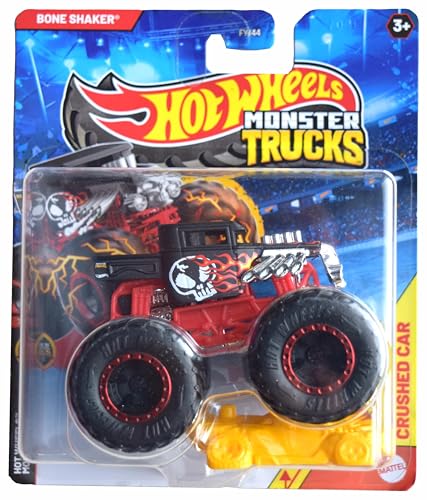 Hot Wheels Monster Trucks Bone Shaker, Monster Trucks Live 7/8 Crushed Car 1:64 Druckguss Hot Wheels Monster Trucks Bone Shaker, Monster Trucks Live 7/8 Crushed Car 1:64 Druckguss von Hot Wheels Monster Trucks