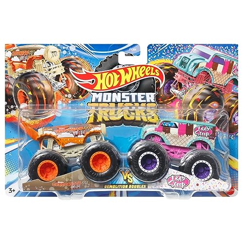 Hot Wheels Monster Trucks Carbonator Vs 1 Bad Scoop, Demolition Double von Hot Wheels Monster Trucks