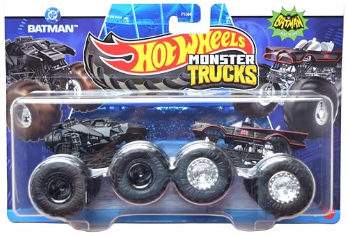 Hot Wheels Monster Trucks Dark Knight Vs Classic TV-Serie, Demolition Doubles Maßstab 1:64, Druckguss Hot Wheels Monster Trucks Dark Knight Vs Classic TV-Serie, Demolition Doubles Maßstab 1:64, Druckguss von Hot Wheels Monster Trucks