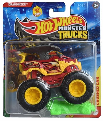 Hot Wheels Monster Trucks Dragonizer, Beast Bashers 4/6 inkl. zerquetschtem Auto Hot Wheels Monster Trucks Dragonizer, Beast Bashers 4/6 inkl. zerquetschtem Auto von Hot Wheels Monster Trucks