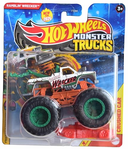 Hot Wheels Monster Trucks Ramblin Wrecker, Freestyle Wreckers 9/12, inklusive Crushed Car im Maßstab 1:64, Druckguss Hot Wheels Monster Trucks Ramblin Wrecker, Freestyle Wreckers 9/12, inklusive Crushed Car im Maßstab 1:64, Druckguss von Hot Wheels Monster Trucks