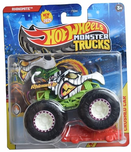 Hot Wheels Monster Trucks Rhinomit, Half Hazards 3/4 inkl. zerquetschtem Auto Hot Wheels Monster Trucks Rhinomit, Half Hazards 3/4 inkl. zerquetschtem Auto von Hot Wheels Monster Trucks