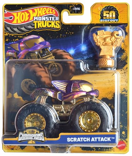 Hot Wheels Monster Trucks Scratch Attack, Trophy Champions 50th Years Bigfoot Series 1:64, Druckguss Hot Wheels Monster Trucks Scratch Attack, Trophy Champions 50th Years Bigfoot Series 1:64, Druckguss von Hot Wheels Monster Trucks