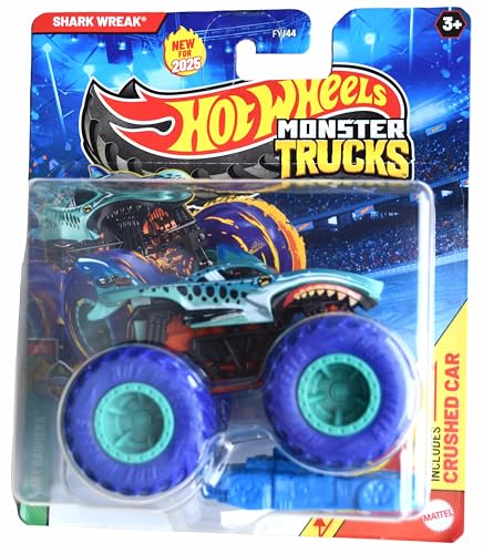 Hot Wheels Monster Trucks Shark Wreak, Beast Bashers 5/6 inkl. zerquetschtem Auto Hot Wheels Monster Trucks Shark Wreak, Beast Bashers 5/6 inkl. zerquetschtem Auto von Hot Wheels Monster Trucks
