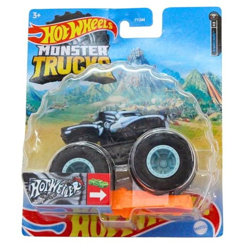 Monster Trucks Hotweiler with Connect and Crash car 72/75 (1:64 Scale) von Hot Wheels