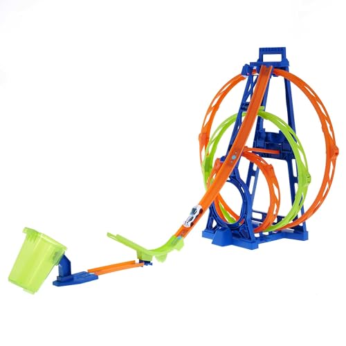 Hot Wheels Bahn Triple Looping, Autorennbahn Bauset für Hot Wheels Autos, mit 3 Looping Tracks, inkl. 1 Spielzeugauto, zusammenklappbar, Auto Spielzeug, Spielzeug ab 6 Jahre, HMX38 Hot Wheels Bahn Triple Looping, Autorennbahn Bauset für Hot Wheels Autos, mit 3 Looping Tracks, inkl. 1 Spielzeugauto, zusammenklappbar, Auto Spielzeug, Spielzeug ab 6 Jahre, HMX38 von Hot Wheels