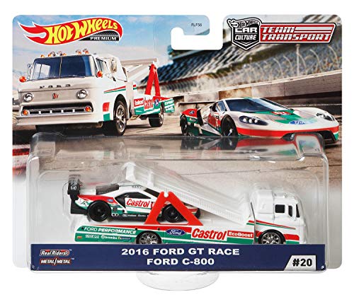 HOT WHEELS Premium CAR Culture Team Transport H 1/64 Scale 2016 Ford GT Race for C-800 Model Set #20 von Hot Wheels