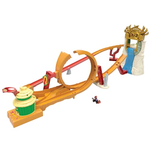 HOT WHEELS Super Mario Bros. - Dschungel-Königreich Rennstrecke Spielset inklusive Mario Die-Cast-Spielzeugauto - Erlebe die Abenteuer aus dem Film zu Hause, HMK49 HOT WHEELS Super Mario Bros. - Dschungel-Königreich Rennstrecke Spielset inklusive Mario Die-Cast-Spielzeugauto - Erlebe die Abenteuer aus dem Film zu Hause, HMK49 von Hot Wheels