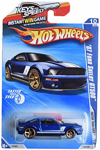 Hot Wheels '07 Ford Shelby GT500, schneller als je zuvor '10 10/10 [blaue Tasten zur Geschwindigkeitskarte] von Hot Wheels