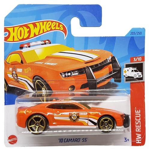 Hot Wheels - ´10 Camaro SS - HW Rescue 3/10 - HKJ19 - Short Card - GM - Fire Chief - Mattel 2023 - 1:64 von Hot Wheels