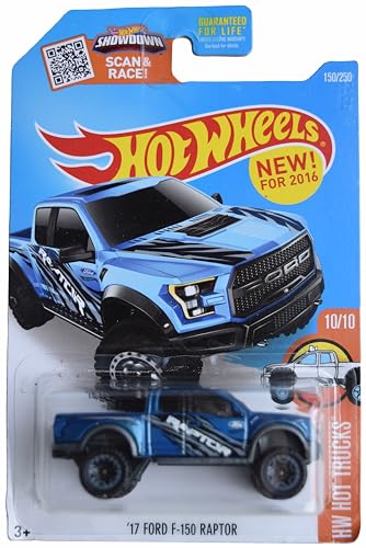 Hot Wheels '17 Ford F 150 Raptor, HW Hot Trucks 10/10 [Blau] 150/250 von Hot Wheels