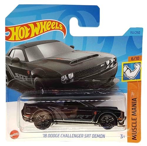 Hot Wheels - ´18 Dodge Challenger SRT Demon - Muscle Mania 6/10 - HKK90 - Short Card - Mopar - schwarz - Mattel 2023 Hot Wheels - ´18 Dodge Challenger SRT Demon - Muscle Mania 6/10 - HKK90 - Short Card - Mopar - schwarz - Mattel 2023 von Hot Wheels
