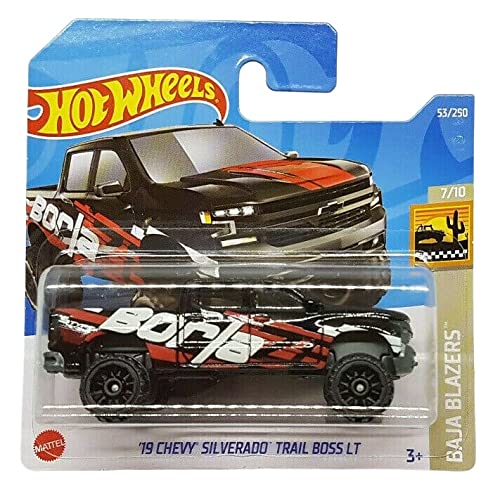 Hot Wheels - ´19 Chevy Silverado Trail Boss LT - Baja Blazers 7/10 - HCT49 - Short Card - GM - Borla - Mattel 2022 von Hot Wheels