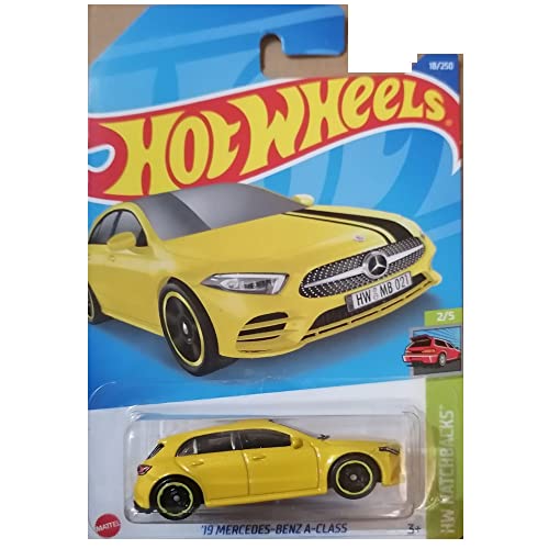 Hot Wheels - ´19 Mercedes-Benz A-Class - HW Hatchbacks 2/5 - HCW78 - Short Card - Yellow - Mattel 2022 von Hot Wheels