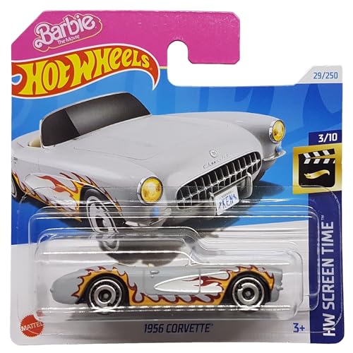 Hot Wheels - 1956 Corvette - HW Screen Time 3/10 - HTB37 - Short Card - Barbie The Movie - Mattel 2024 von Hot Wheels