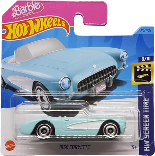 Hot Wheels - 1956 Corvette - HW Screen Time 9/10 - HKK87 - Short Card - Barbie The Movie - Mattel 2023 von Hot Wheels