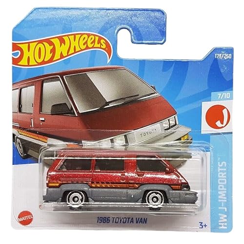 Hot Wheels - 1986 Toyota Van - HW J-Imports 7/10 - HCT15 - Short Card - dunkelrot - Mattel 2022 von Hot Wheels