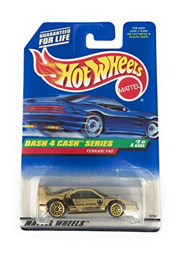Hot Wheels - 1998 - Dash 4 Cash Series - Ferrari F40 - Gold Metallic Paint - 2 of 4 - Collector #722 - Limited Edition - Collectible 1:64 Scale von Hot Wheels