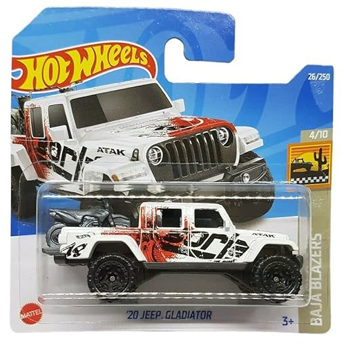 Hot Wheels - ´20 Jeep Gladiator - Baja Blazers 4/10 - HCW66 - Short Card - Borla - ATAK - Mattel 2022 von Hot Wheels