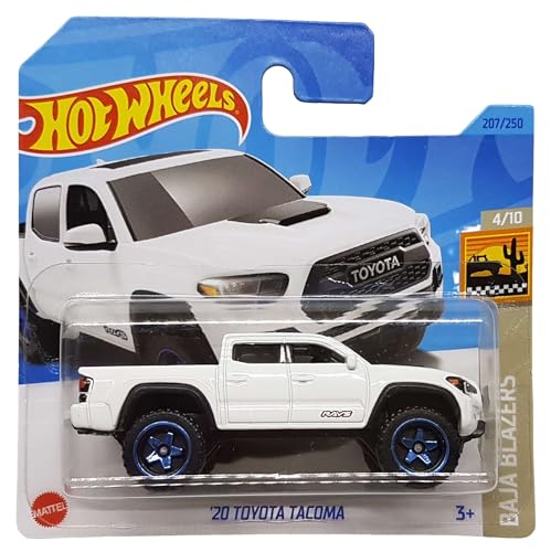 Hot Wheels - ´20 Toyota Tacoma - Baja Blazers 4/10 - HKG75 - Short Card - Rays - Pickup Truck - Weiss - Mattel 2023 von Hot Wheels