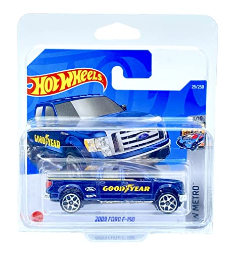 Hot Wheels 2009 Ford F-150 (blau) 3/10 HW Metro 2022 - 29/250 (kurze Karte) *** Wird in einer Klas Car Keeper Schutzhülle für Sammler *** HCT48 von HOT WHEELS