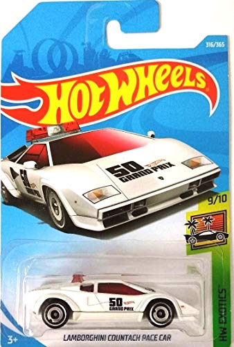 Hot Wheels 2018 HW Exotics Lamborghini Countach Pace Car 316/365, White von Hot Wheels