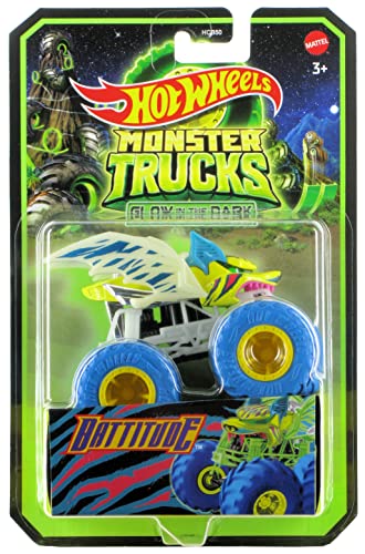 Hot Wheels 2023 Monster Trucks Maßstab 1:64, Druckguss, leuchtet im Dunkeln von Hot Wheels