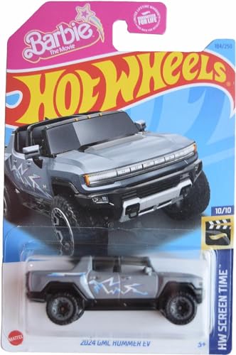 Hot Wheels 2024 GMC Hummer EV, HW Screen Time 10/10 [Grau] Barbie The Movie 184/250 von Hot Wheels