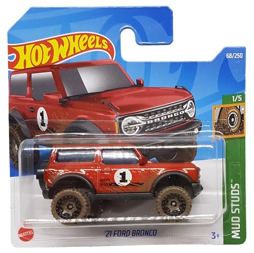 Hot Wheels - ´21 Ford Bronco - Mud Studs 1/5 - HCW91 - Short Card - Geländewagen - rot - Mattel 2022 Hot Wheels - ´21 Ford Bronco - Mud Studs 1/5 - HCW91 - Short Card - Geländewagen - rot - Mattel 2022 von Hot Wheels