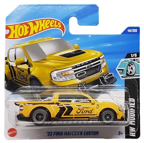 Hot Wheels - ´22 Ford Maverick Custom - HW Modified 1/5 - HYX00 - Short Card - Yellow - Mattel 2025-1:64 von Hot Wheels