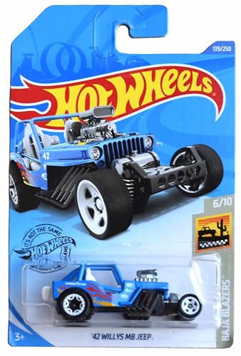 Hot Wheels '42 Willys MB Jeep, Baja Blazers 6/10 [Blau] 139/250 von Hot Wheels