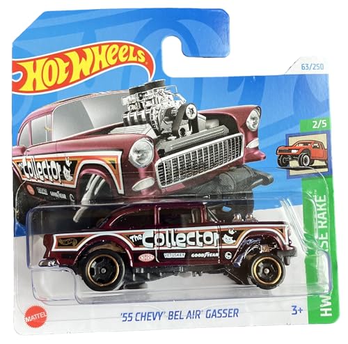 Hot Wheels - ´55 Chevy Bel Air Gasser - HW Reverse Rake 2/5 - HTD02 - Short Card - Good Year - GM - NHRA - Mattel 2024-1:64 von Hot Wheels