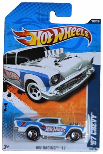 Hot Wheels '57 Chevy, HW Racing '11 10/10 [Weiß/Blau] 160/244 von Hot Wheels