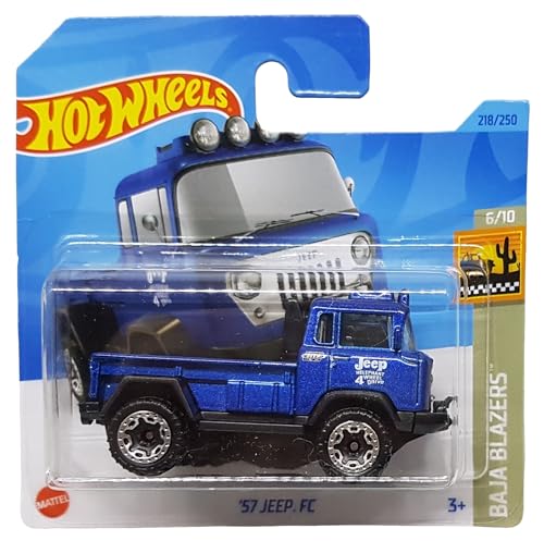 Hot Wheels - ´57 Jeep FC - Baja Blazers 6/10 - HKG72 - Short Card - dunkelblau metallic - Mattel 2023 - 1:64 von Hot Wheels