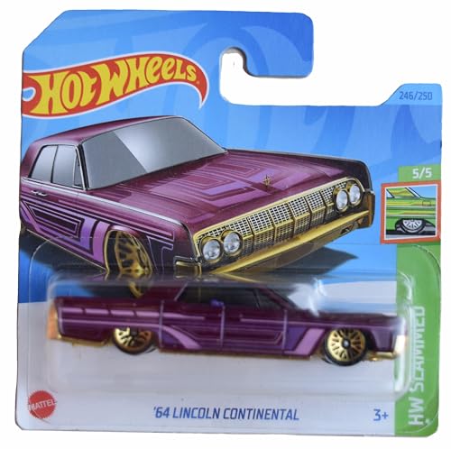 Hot Wheels '64 Lincoln Continental, HW Slammed 5/5 [Purple] 246/250 Short Card von Hot Wheels