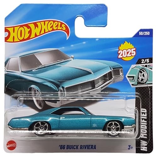 Hot Wheels - ´66 Buick Riviera - HW Modified 2/5 - HYW16 - Short Card - türkis metallic - GM - Mattel 2025-1:64 Hot Wheels - ´66 Buick Riviera - HW Modified 2/5 - HYW16 - Short Card - türkis metallic - GM - Mattel 2025-1:64 von Hot Wheels