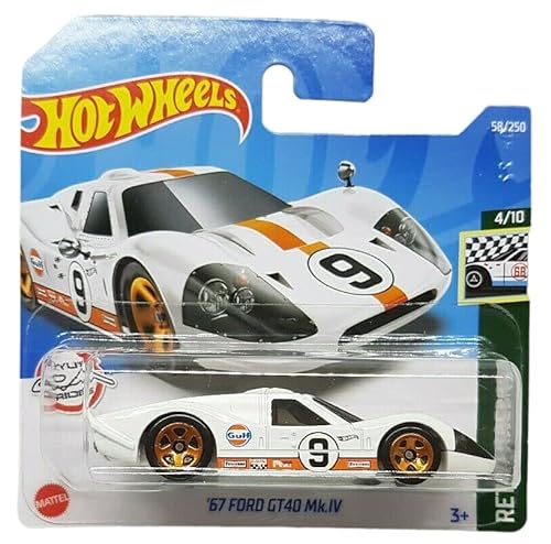 Hot Wheels - ´67 Ford GT40 Mk. IV - Retro Racers 4/10 - HCW67 - Short Card - Ryu´s Rides - Gulf - Firestone - Autolite - Mattel 2022 von Hot Wheels