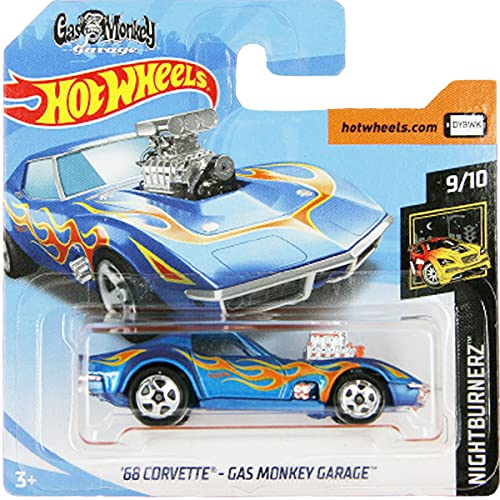 Hot Wheels '68 Corvette Gas Monkey Garage Nightburerz 9/10 (041/365) 2018 Short Card von Hot Wheels