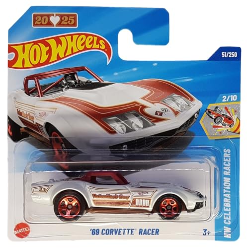 Hot Wheels - ´69 Corvette Racer - HW Celebration Racers 2/10 - HYX01 - Short Card - Valentine´s Day - Mattel 2025-1:64 von Hot Wheels