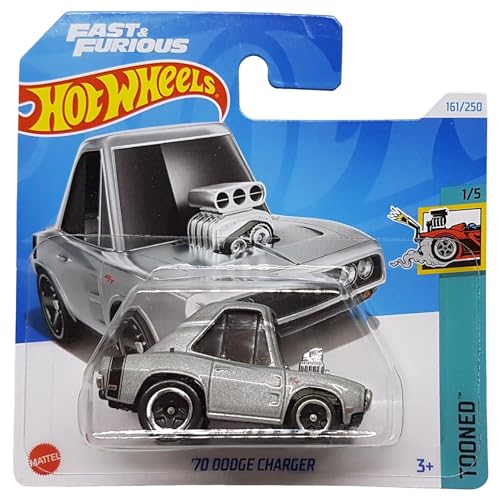 Hot Wheels - ´70 Dodge Charger - Tooned 1/5 - HTD86 - Short Card - Fast & Furious - grau metallic - Mattel 2024 – 1:64 Hot Wheels - ´70 Dodge Charger - Tooned 1/5 - HTD86 - Short Card - Fast & Furious - grau metallic - Mattel 2024 – 1:64 von Hot Wheels