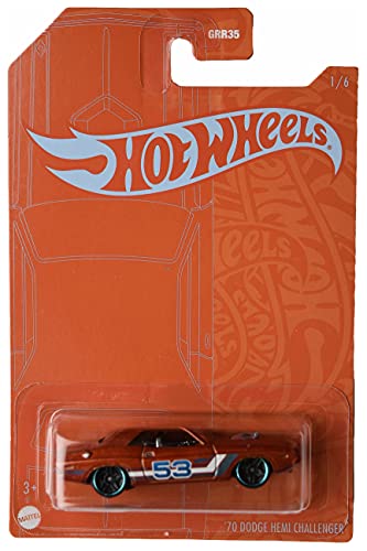 Hot Wheels '70 Dodge Hemi Challenger, 1/6, Maßstab 1:64, Orange von Hot Wheels